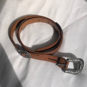 Brown belt with western detailing